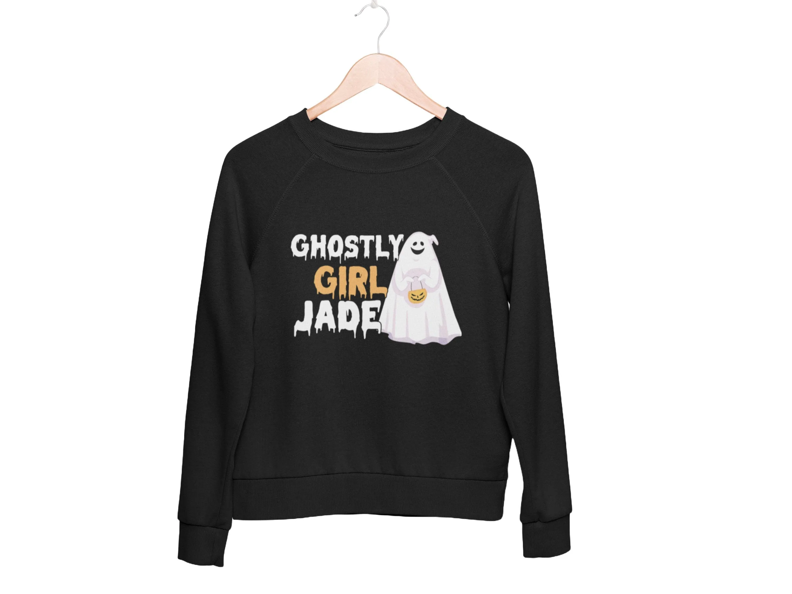 Personalized Long Sleeve Halloween Sweatshirt for Toddler Girls