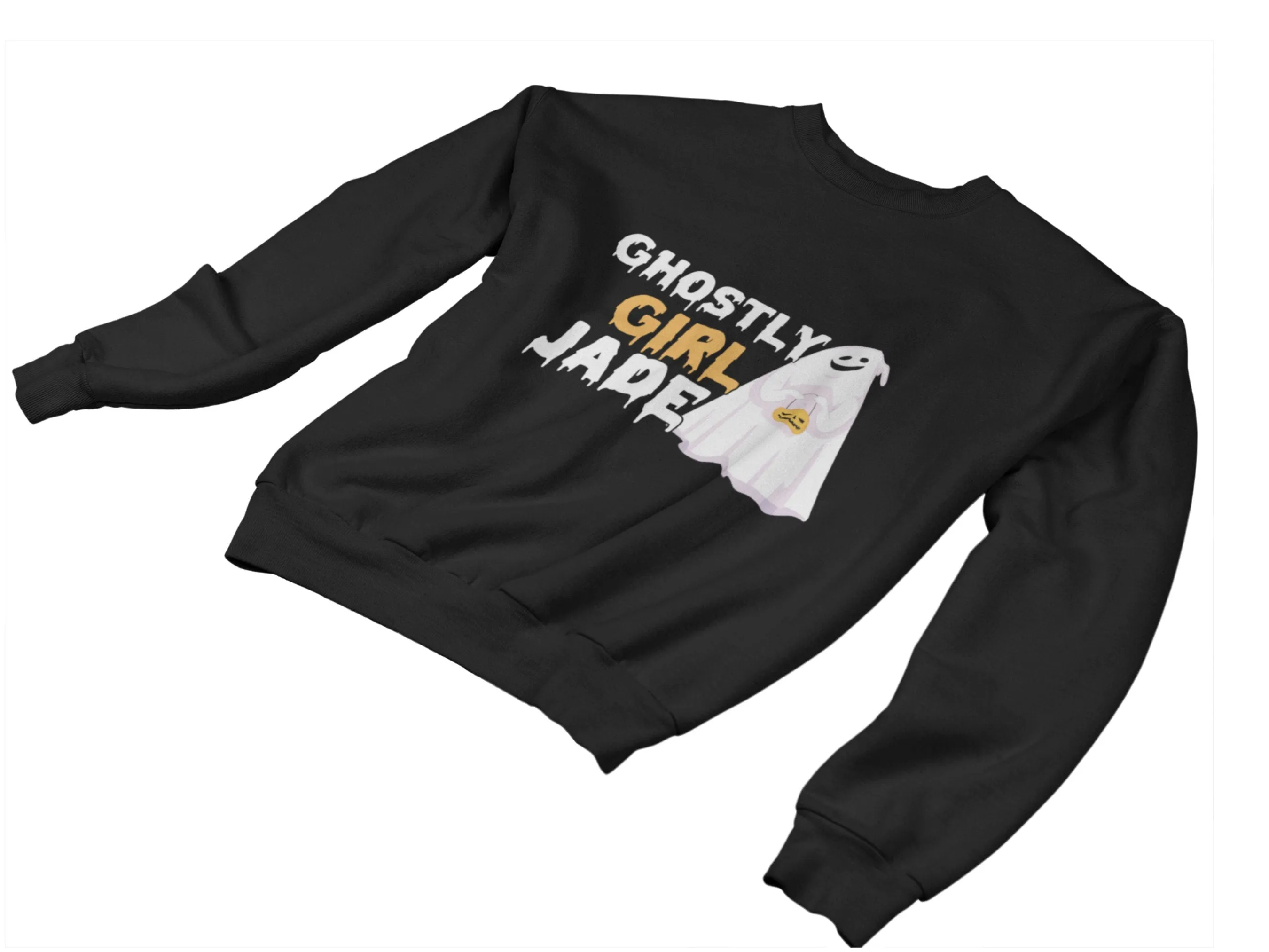 Personalized Long Sleeve Halloween Sweatshirt for Toddler Girls