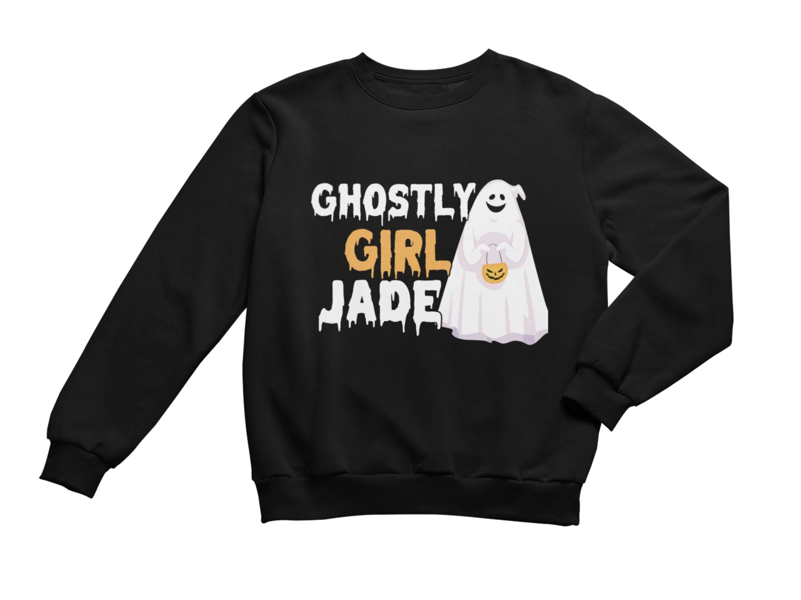 Personalized Long Sleeve Halloween Sweatshirt for Toddler Girls