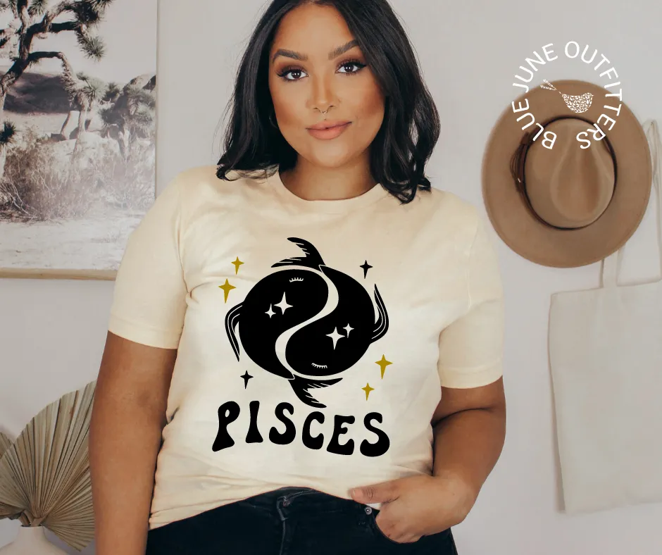Pisces | Retro Zodiac Tee