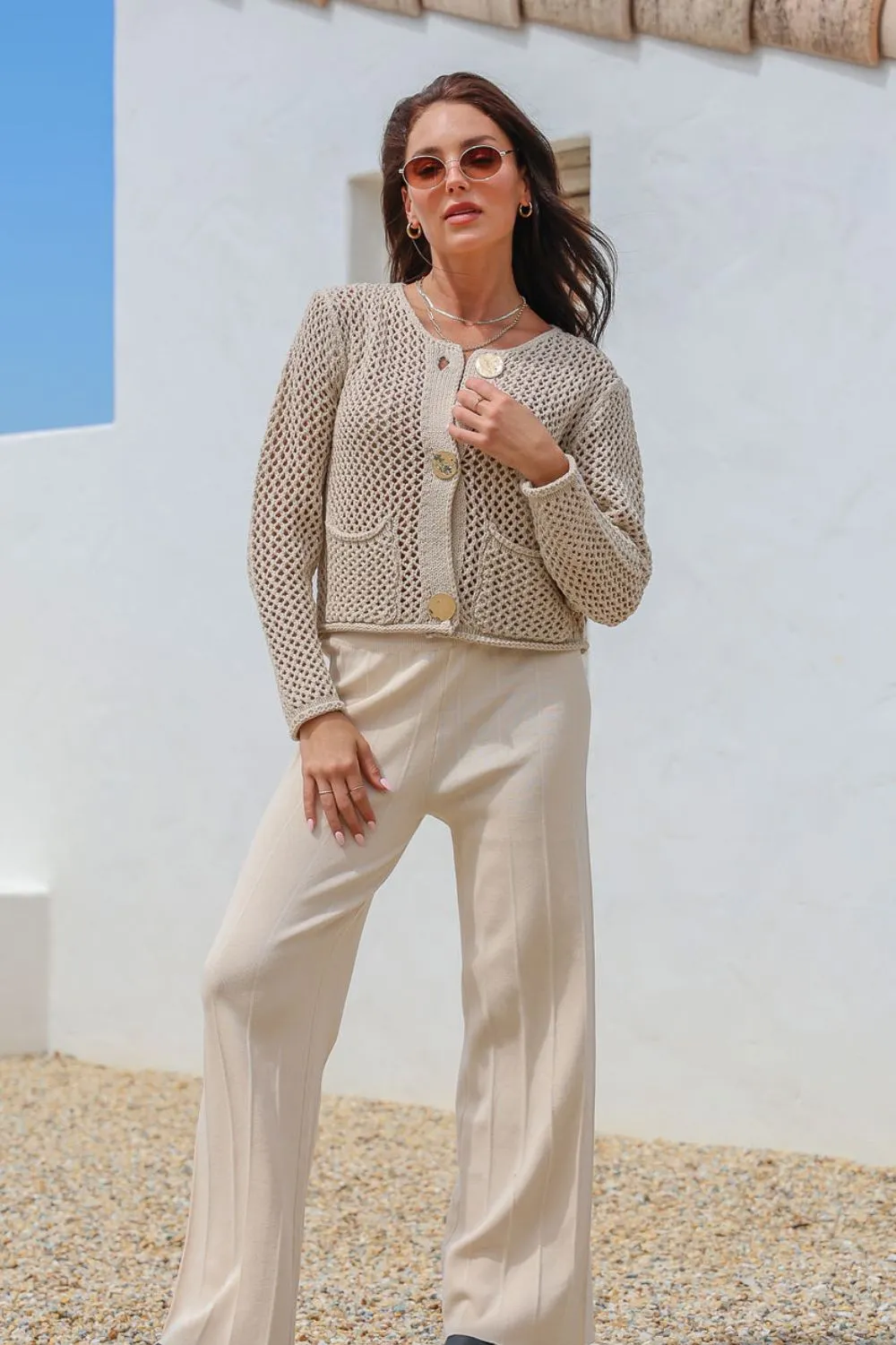 Pixie Knit Cardi | Almond