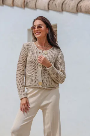Pixie Knit Cardi | Almond