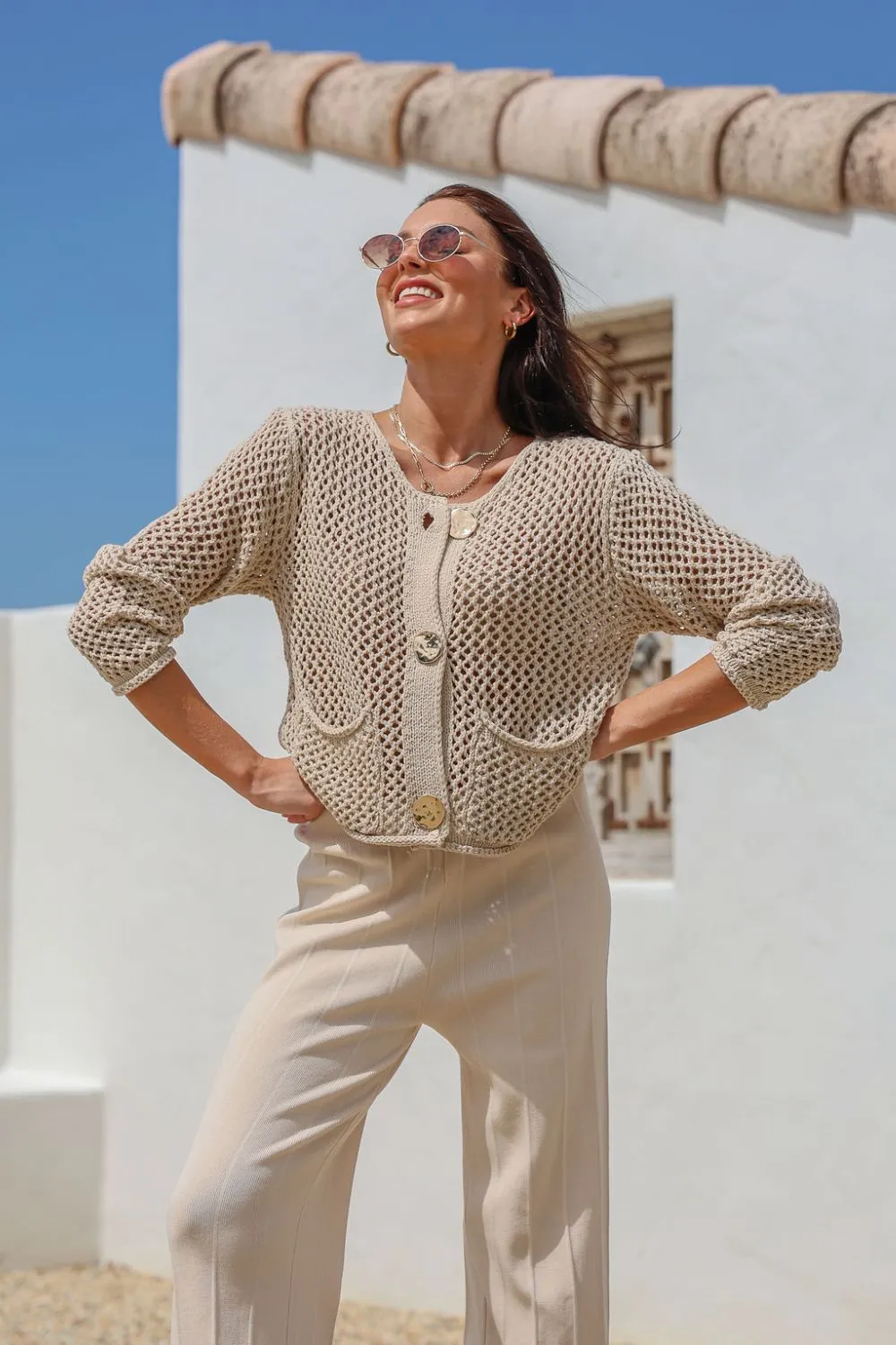 Pixie Knit Cardi | Almond