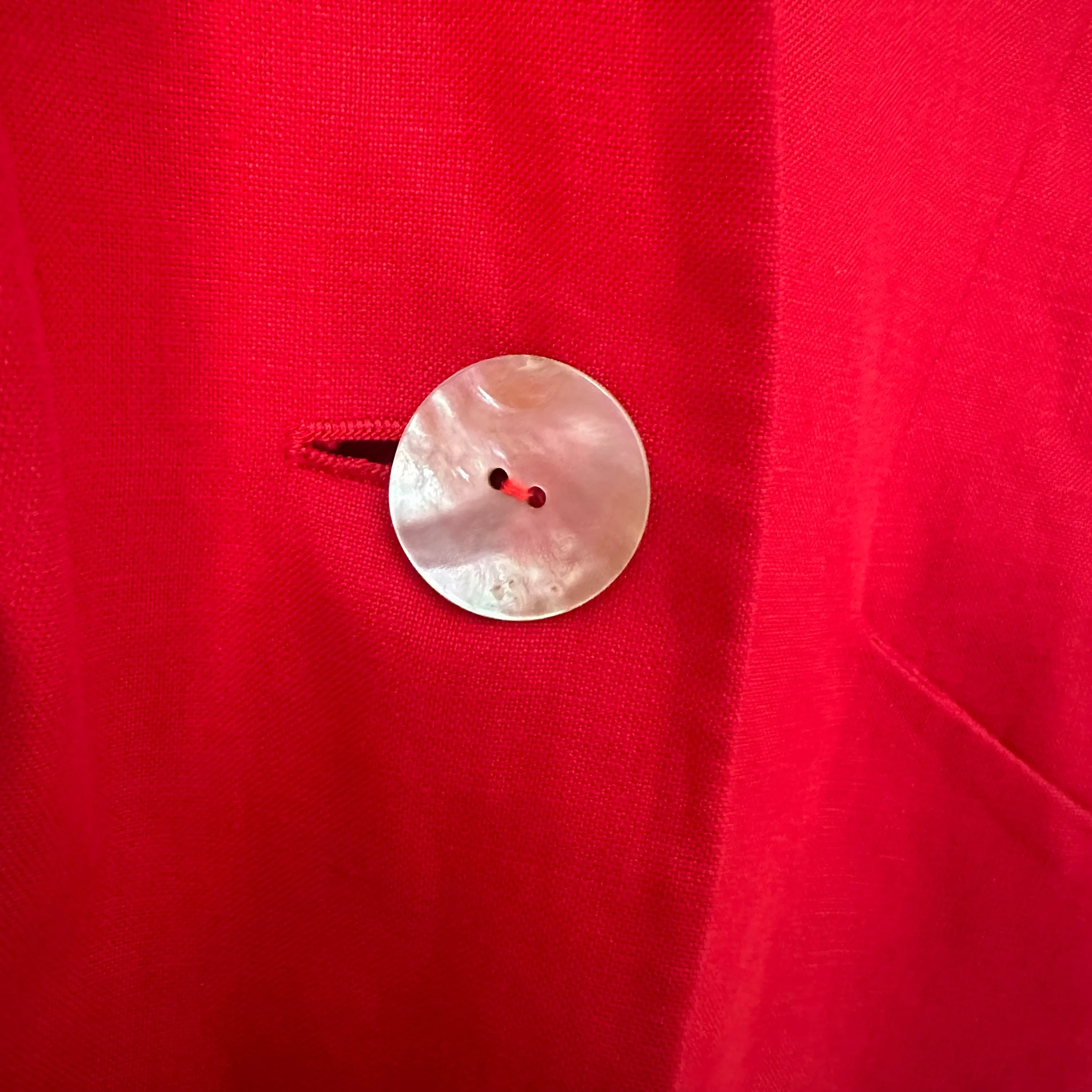 Red Linen Blazer - size EU38