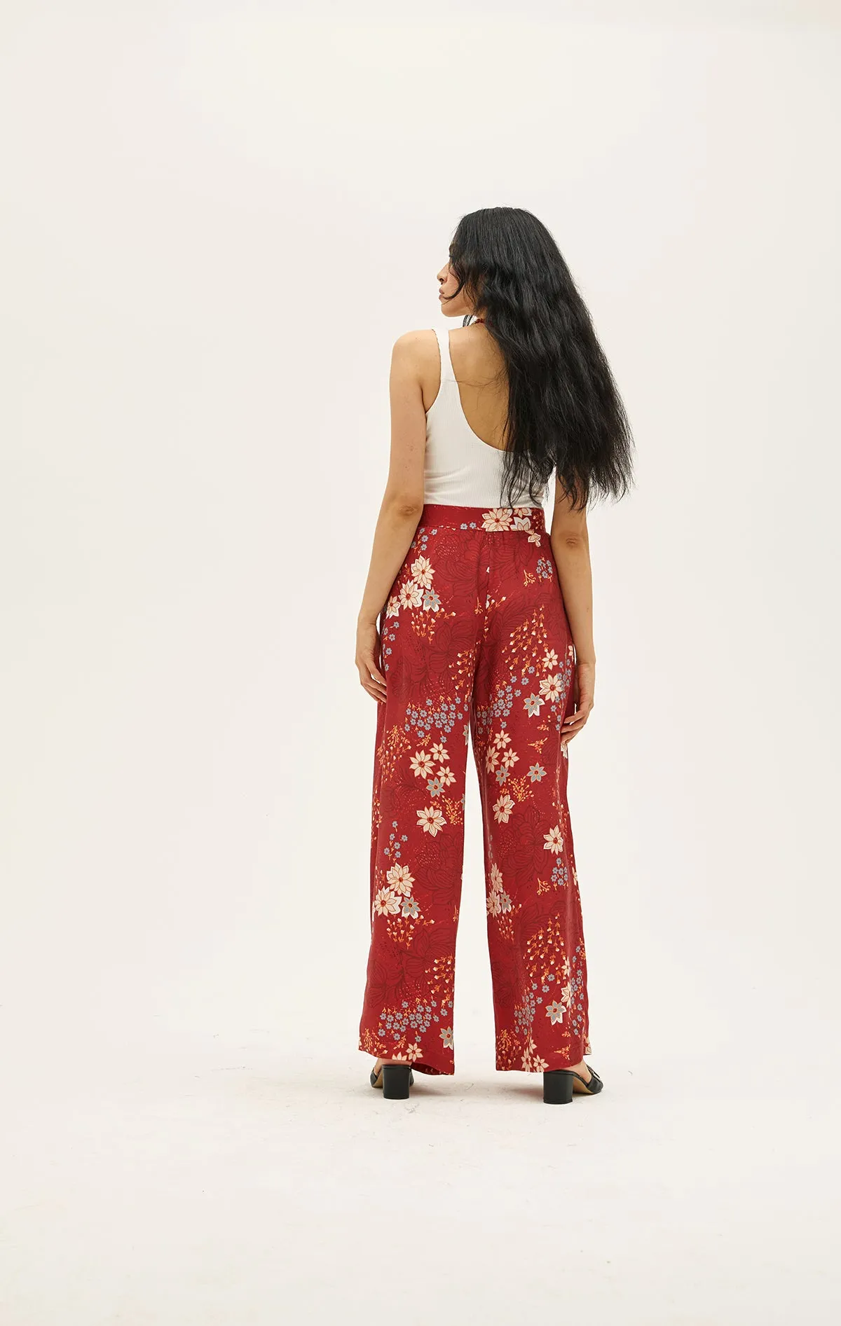 Red Viviana Trousers