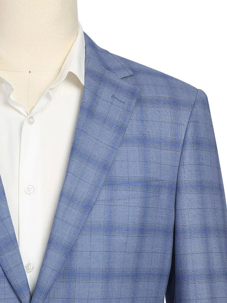 Renoir Men's Heather Blue Plaid Sycamore Blazer