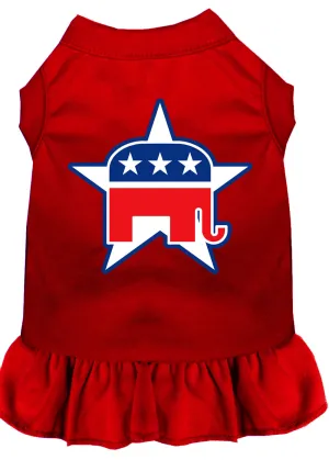 Republican Screen Print Dress Red Xl