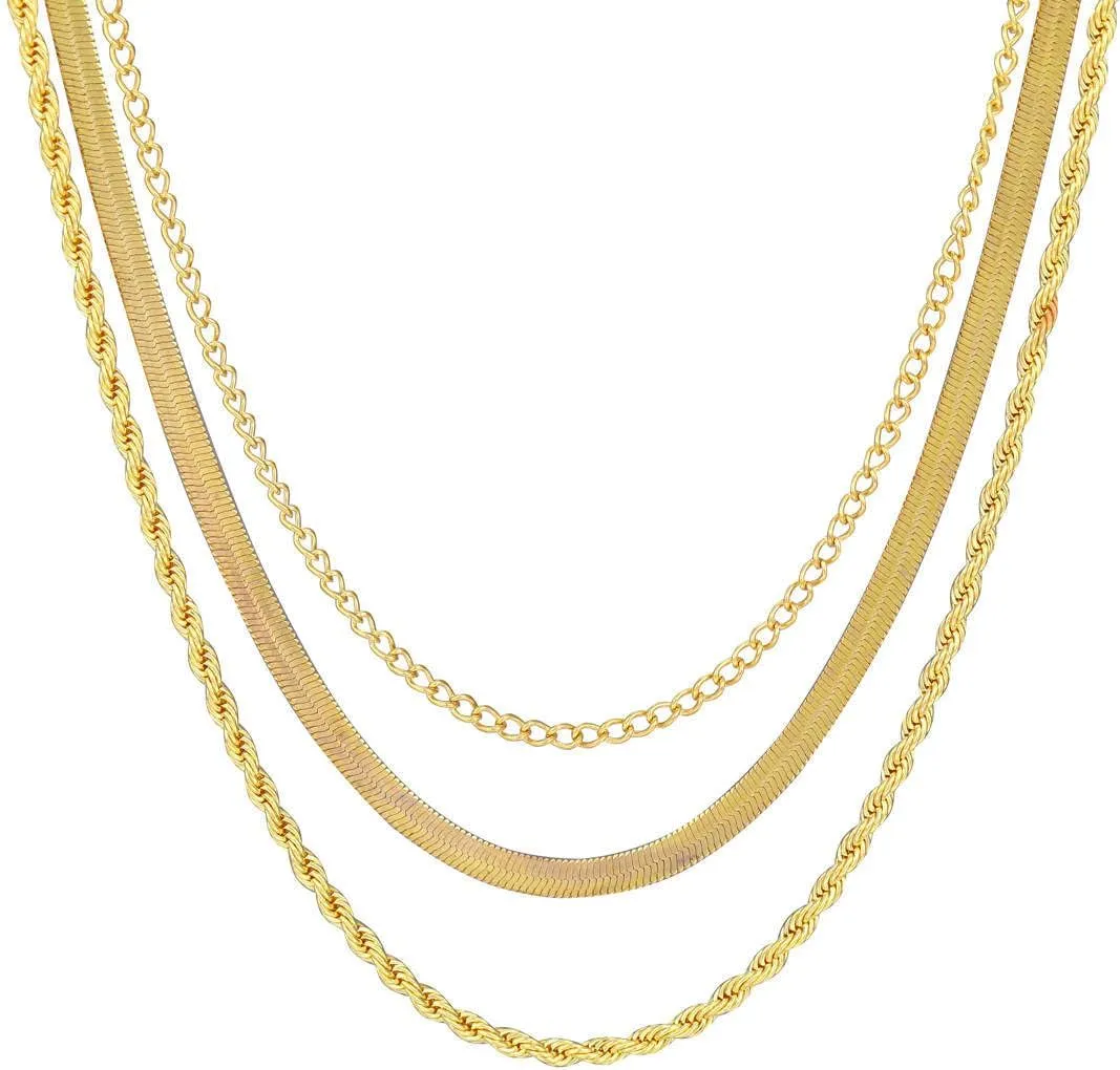 Rihan,Stylish Gold Layered Necklaces & Chain Necklace  Women's Jewelry Set
