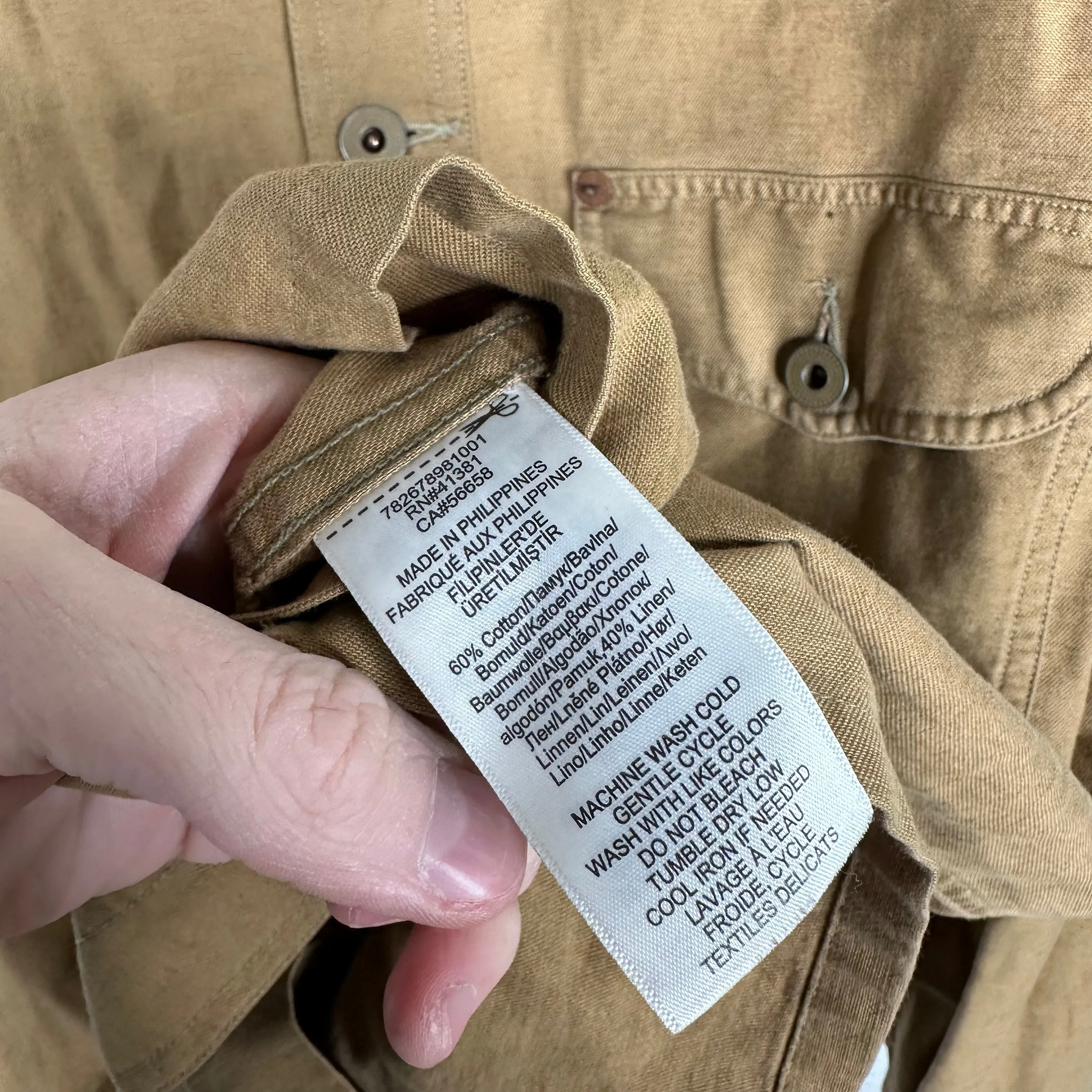 RRL Brown Cotton Button Up