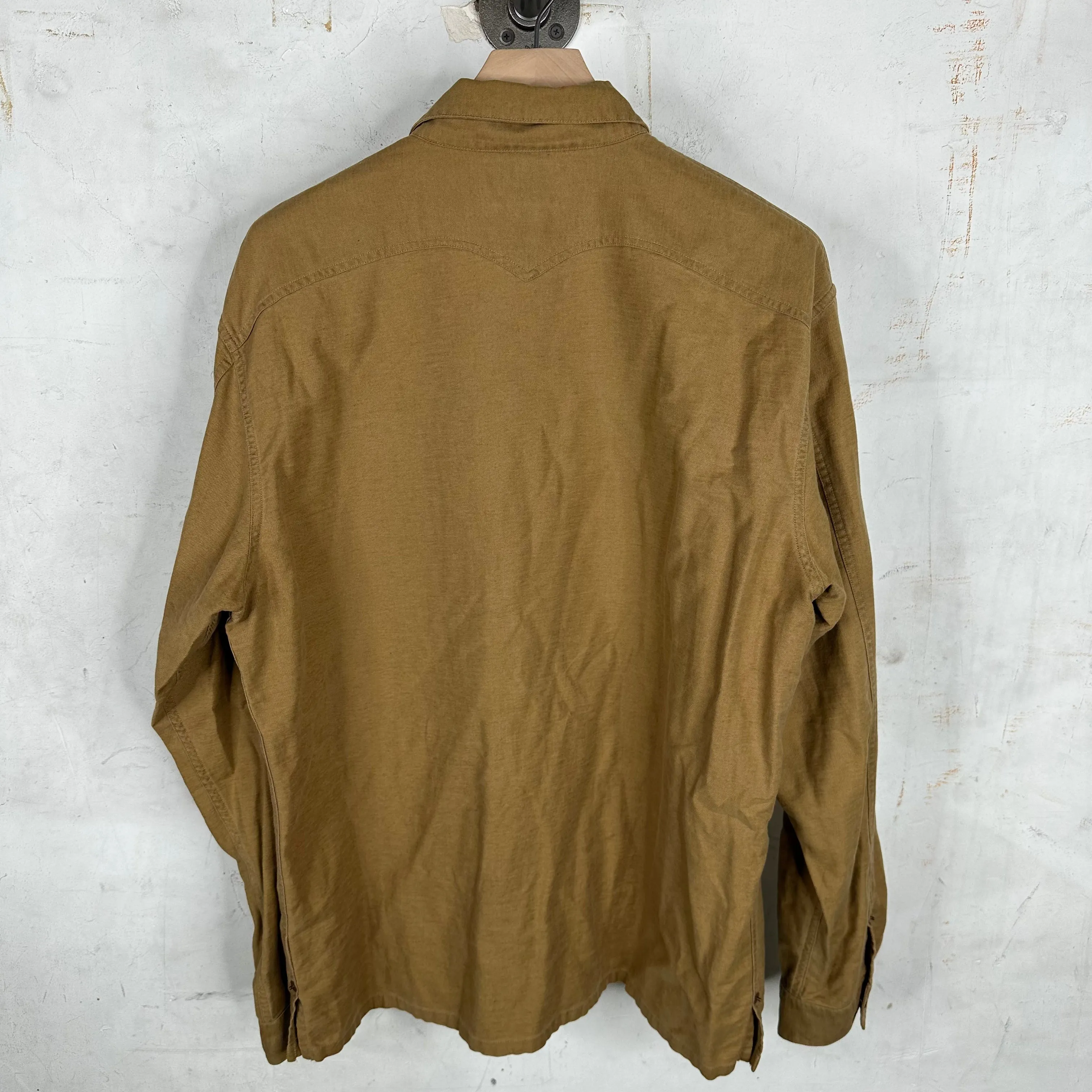 RRL Brown Cotton Button Up