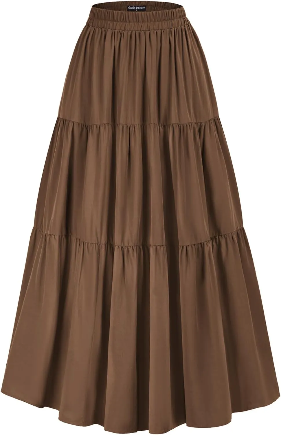Scarlet Darkness Maxi Long Skirts for Women Summer Flowy Renaissance Skirt with Pockets
