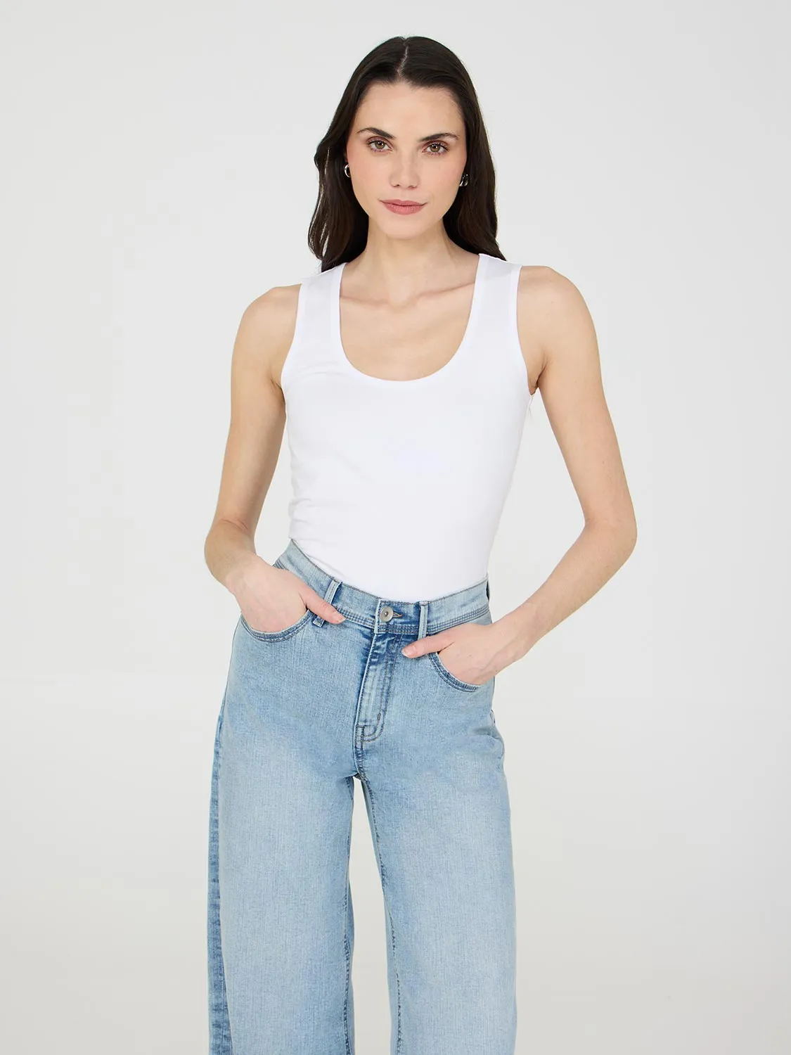 Scoop Neck Jersey Tank Top