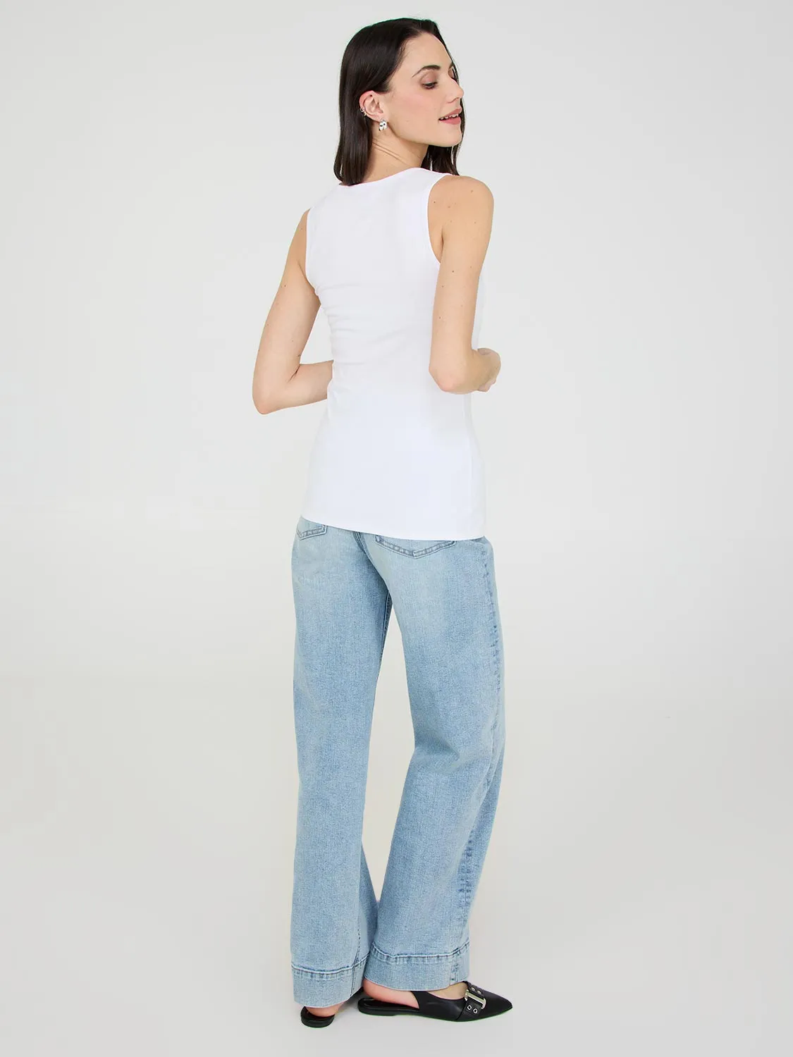 Scoop Neck Jersey Tank Top