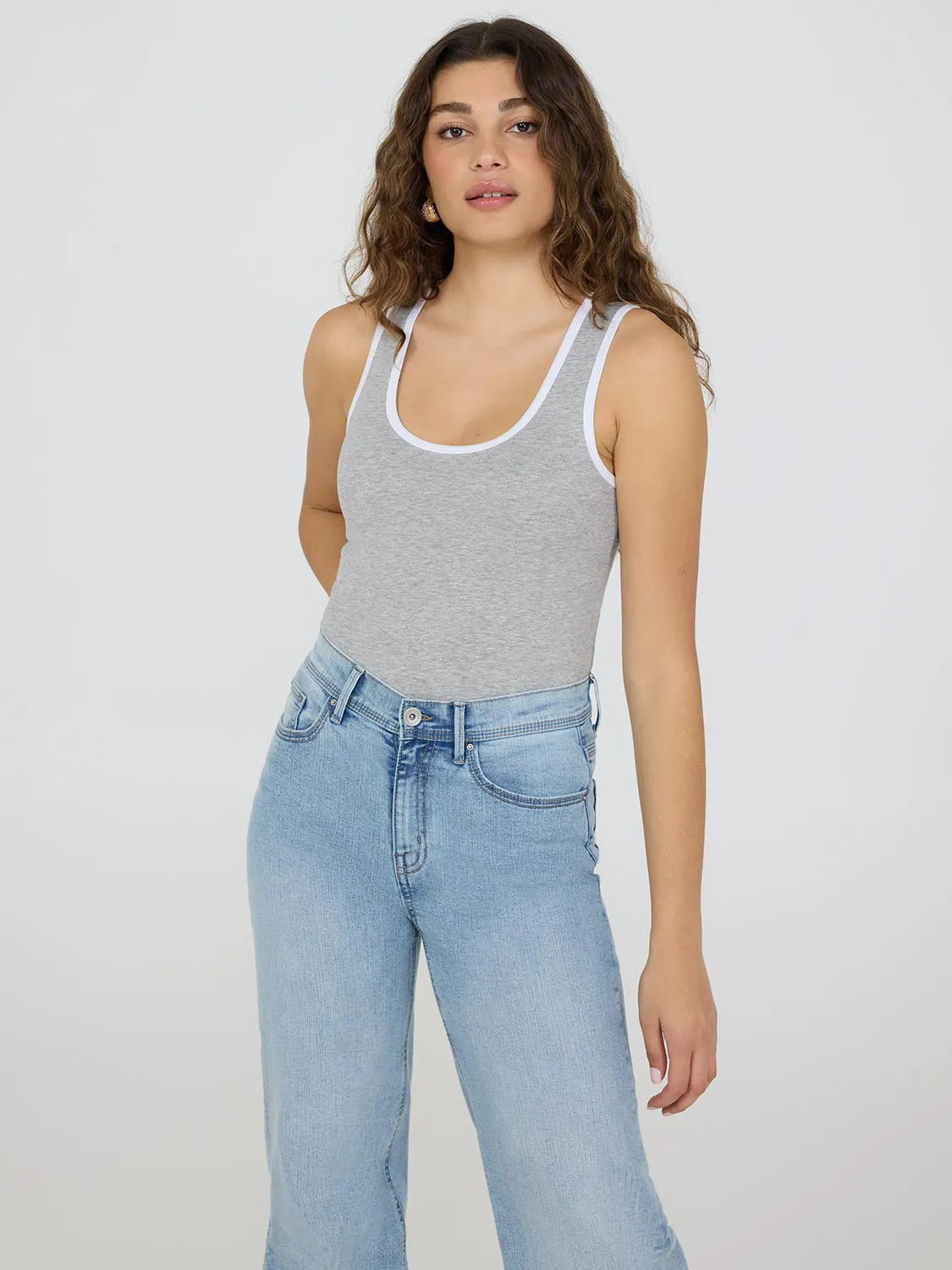 Scoop Neck Jersey Tank Top