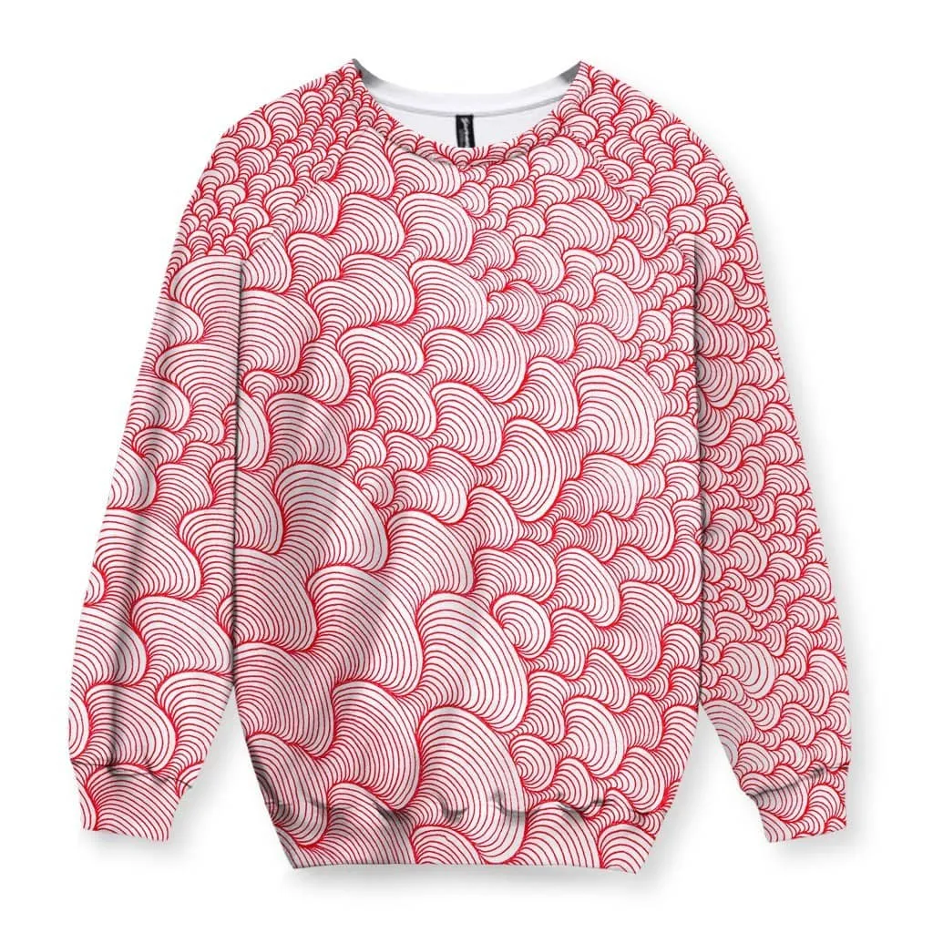 SCRIBBLEWAVE - Red Sweatshirt