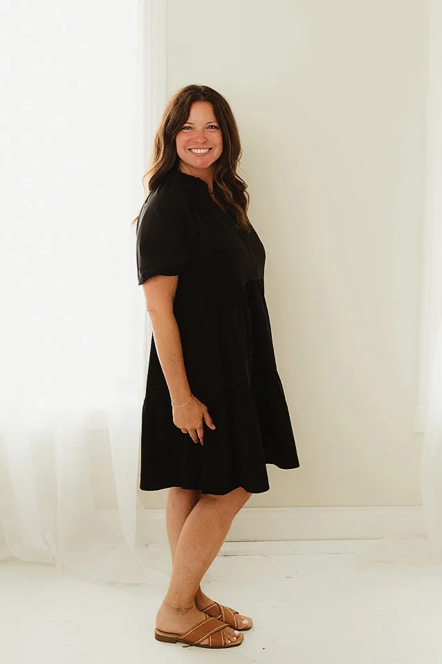 Solid Tiered Dress