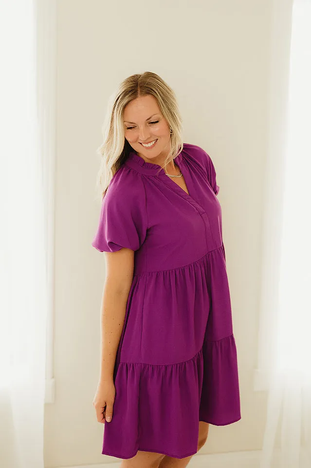 Solid Tiered Dress