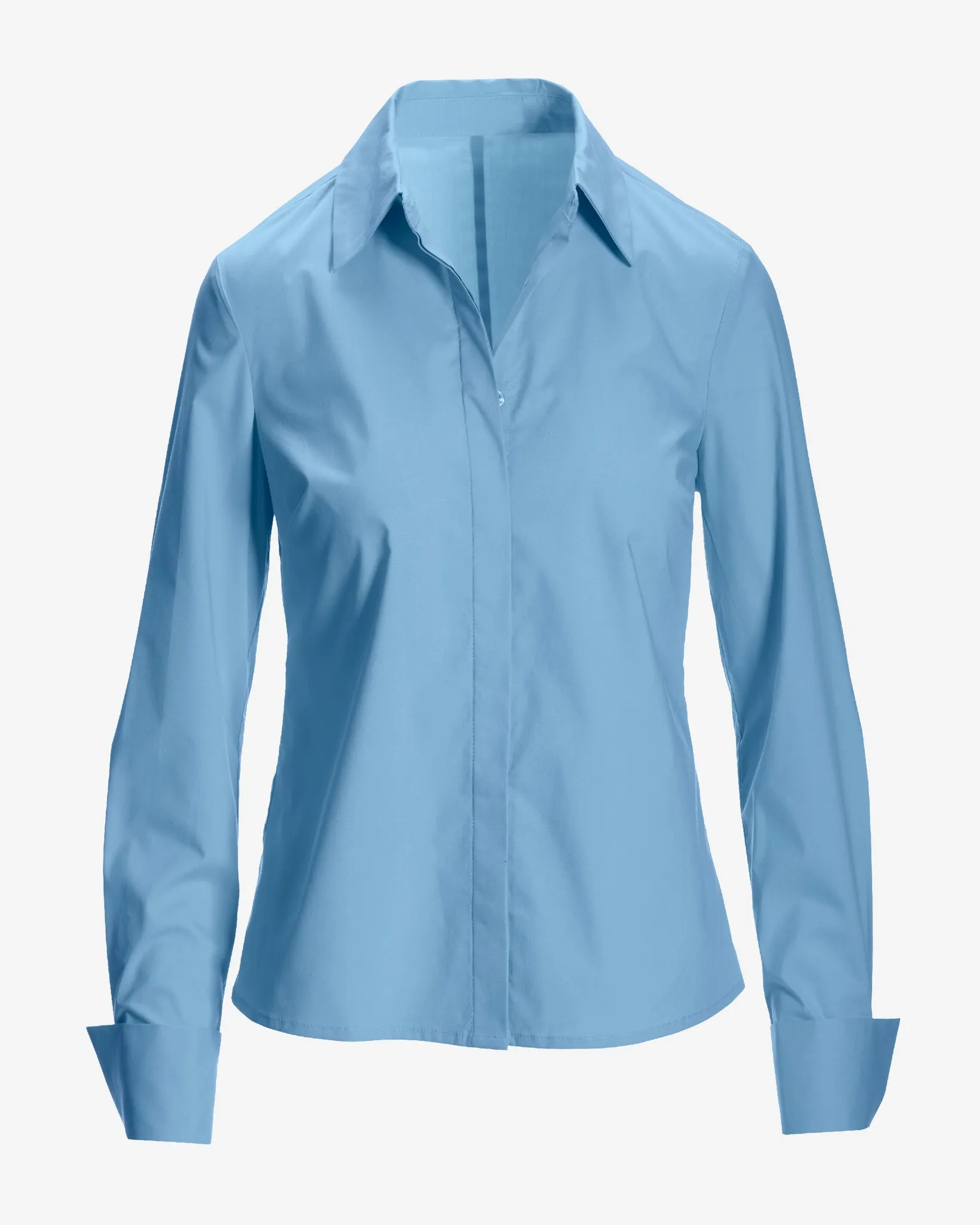 Sophia Button Up Poplin Shirt Blue Bell