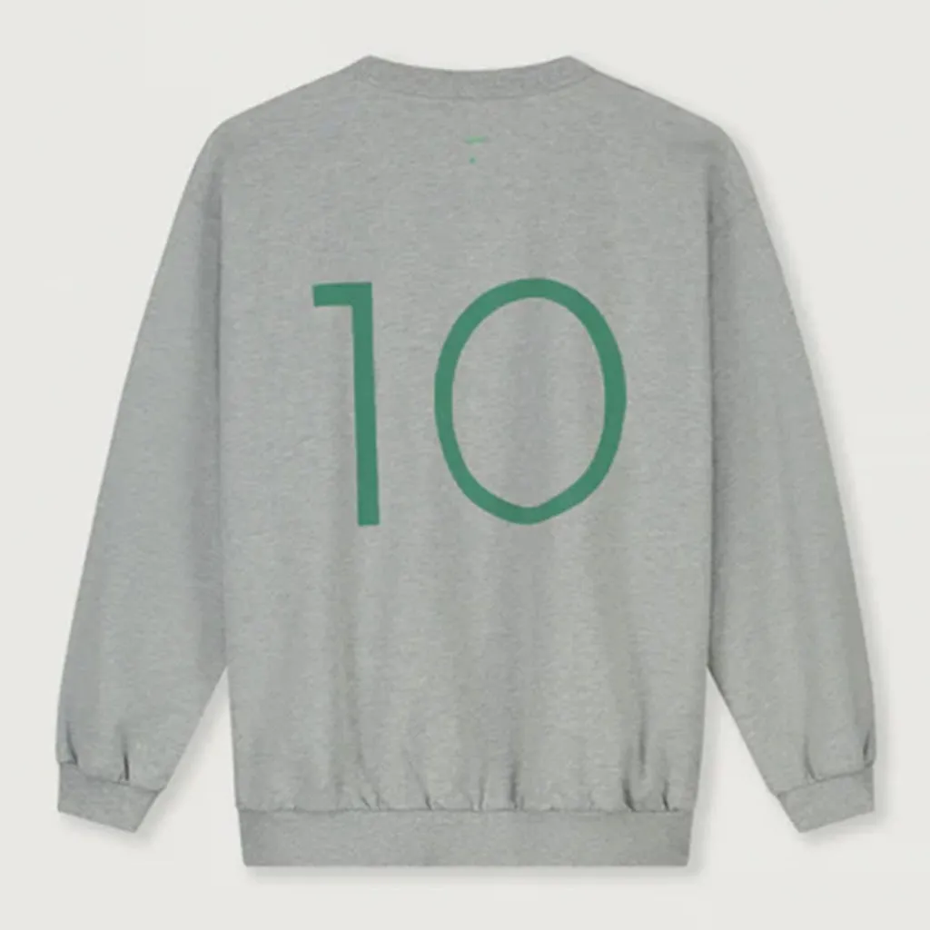 Sweater Birthday Grey Melange 10 Bright Green