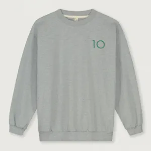 Sweater Birthday Grey Melange 10 Bright Green