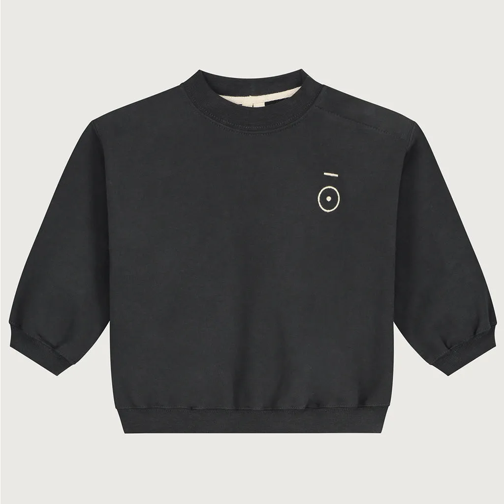 Sweater Dropped Shoulder Baby Nearly Black 10Y