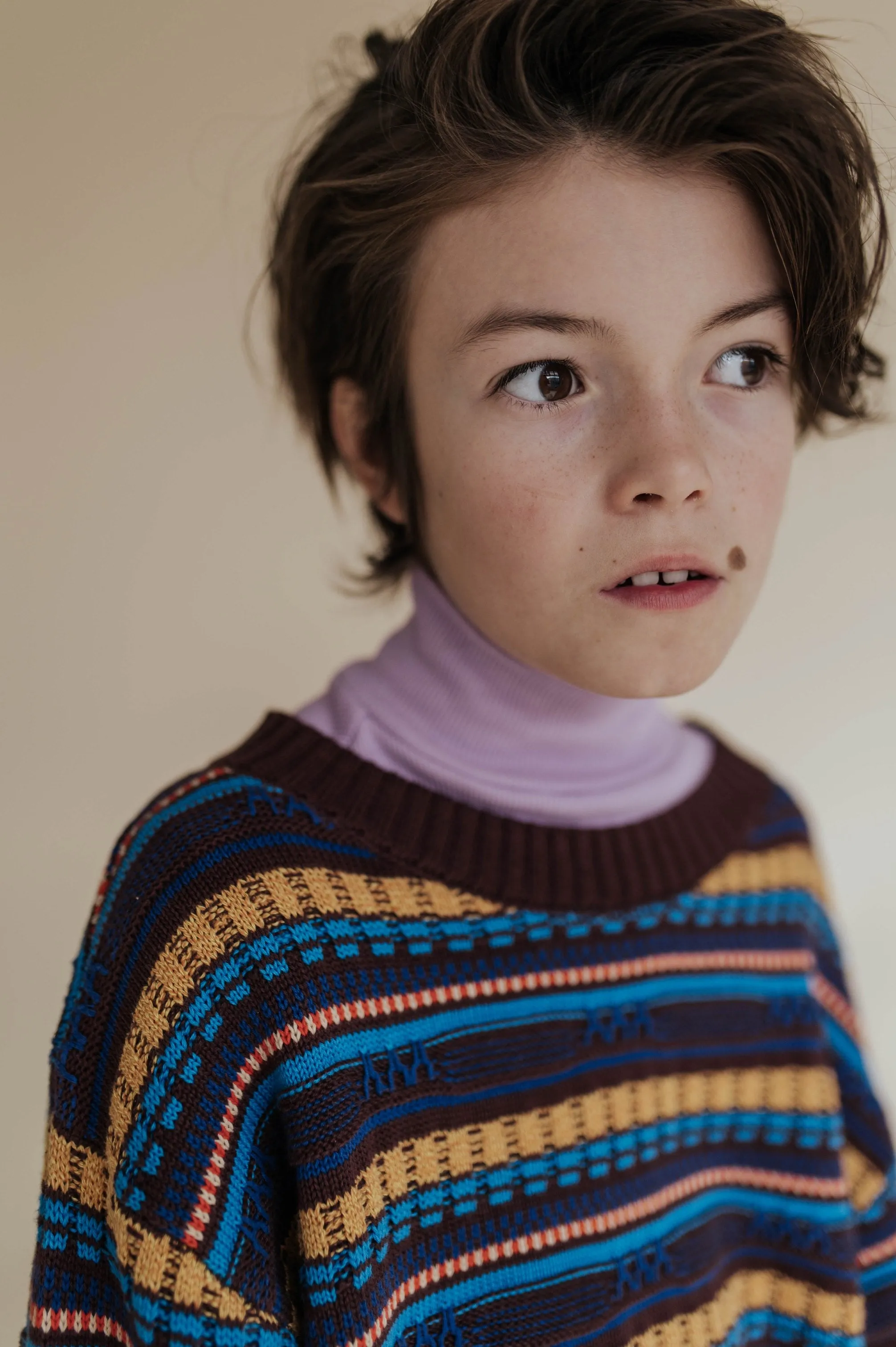 Sweater Knit Boxy Graphic Jacquard