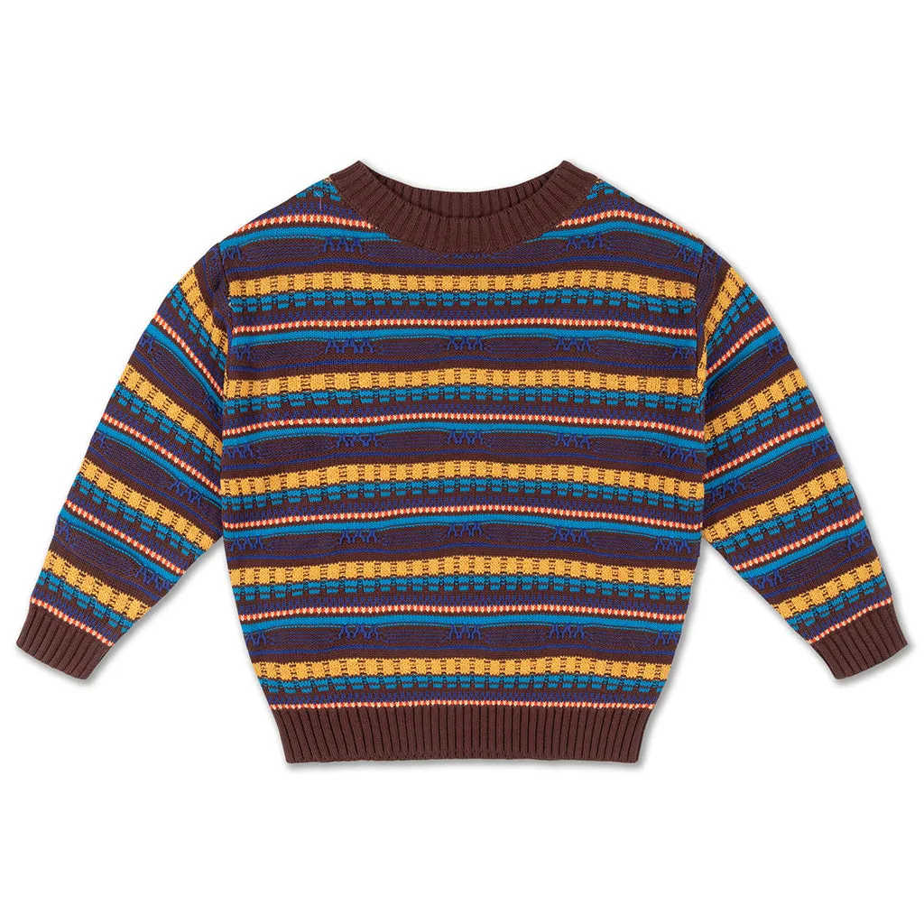 Sweater Knit Boxy Graphic Jacquard