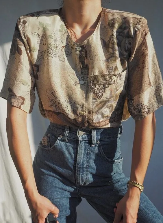 THE BUTTON UP VINTAGE SHIRT- UK 16
