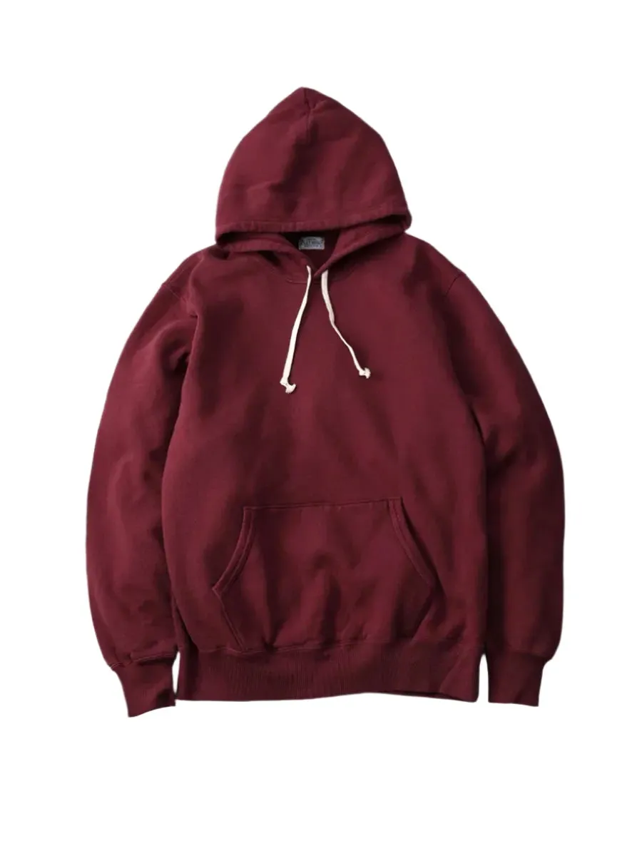 The Flat Head FN-SWP-301 Loopwheel Hooded Sweatshirt - Burgundy