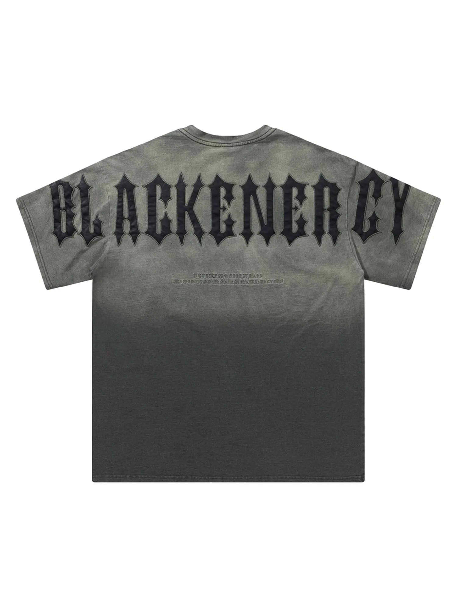 Thesupermade Tie-dye Gradient Letter Embroidery T-shirt - 1542