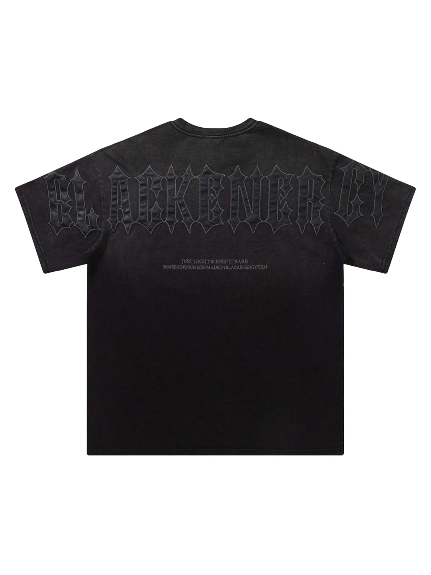 Thesupermade Tie-dye Gradient Letter Embroidery T-shirt - 1542
