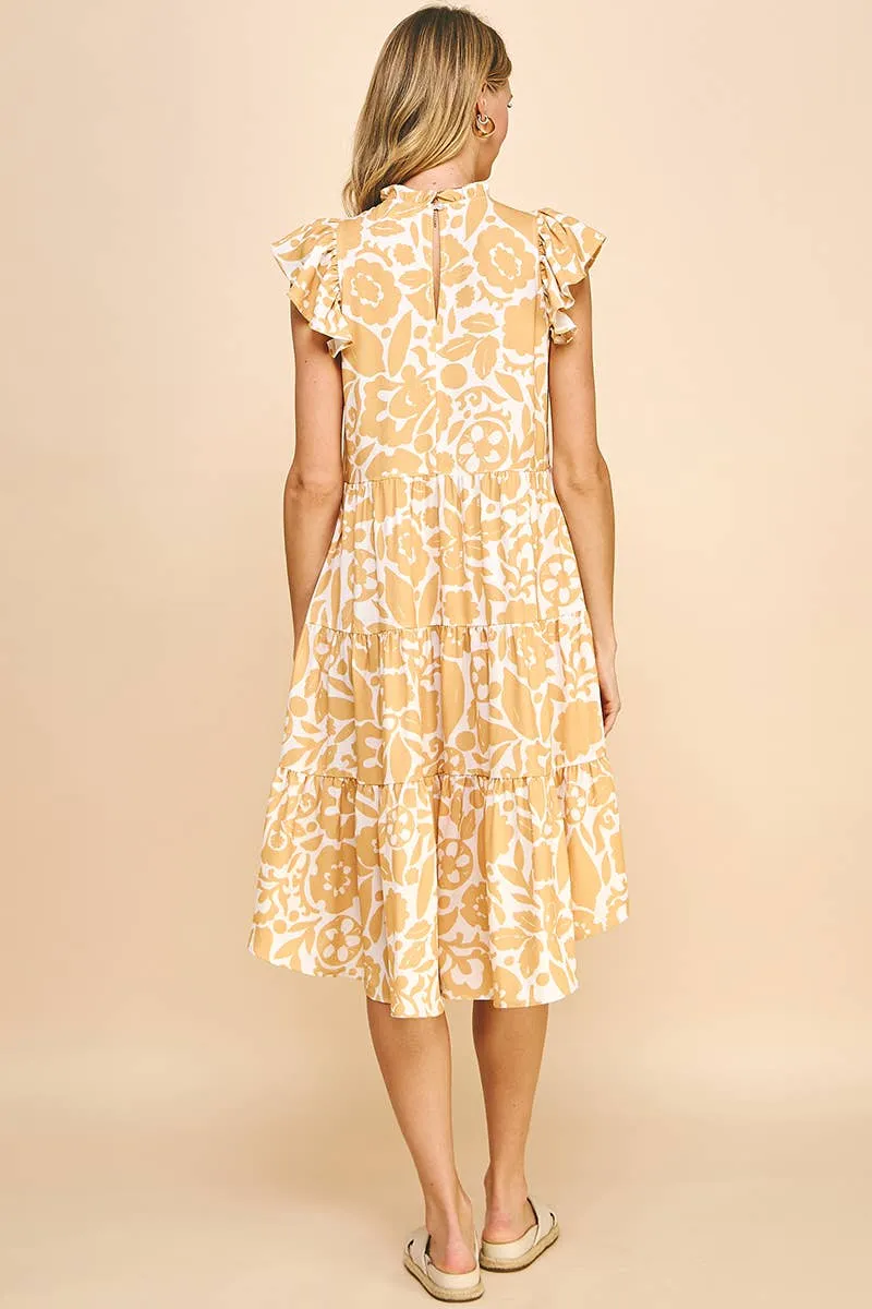 TIERED KNEE LENGTH DRESS