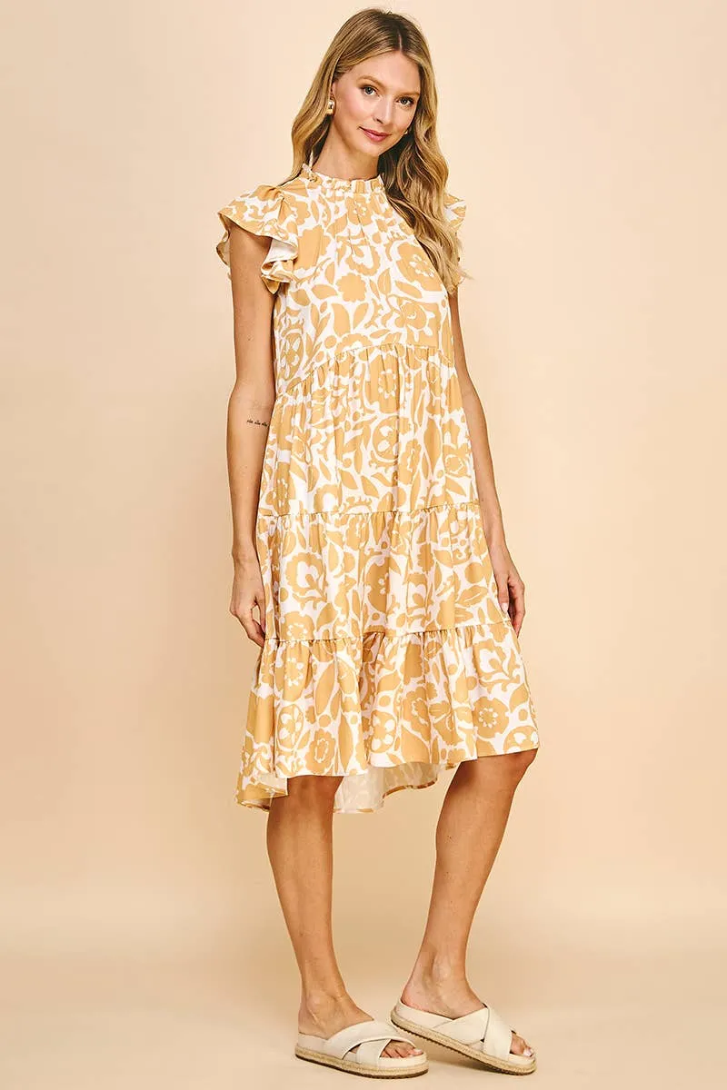 TIERED KNEE LENGTH DRESS