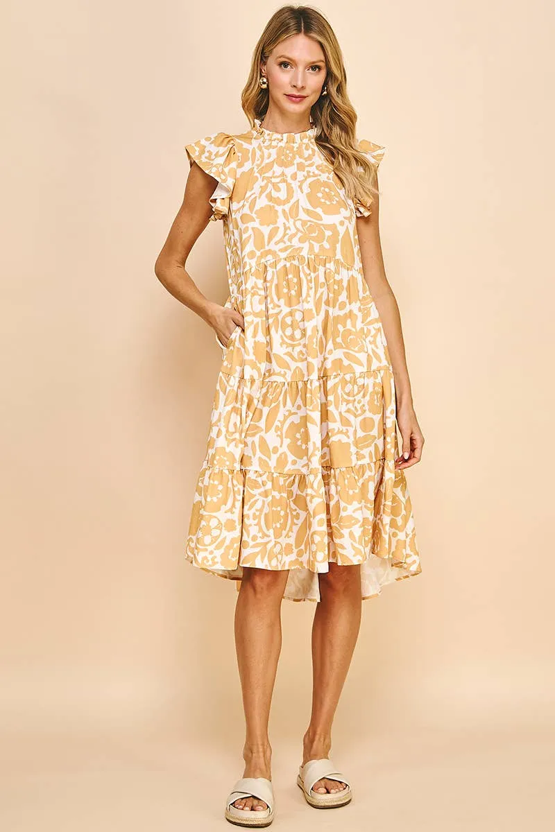 TIERED KNEE LENGTH DRESS