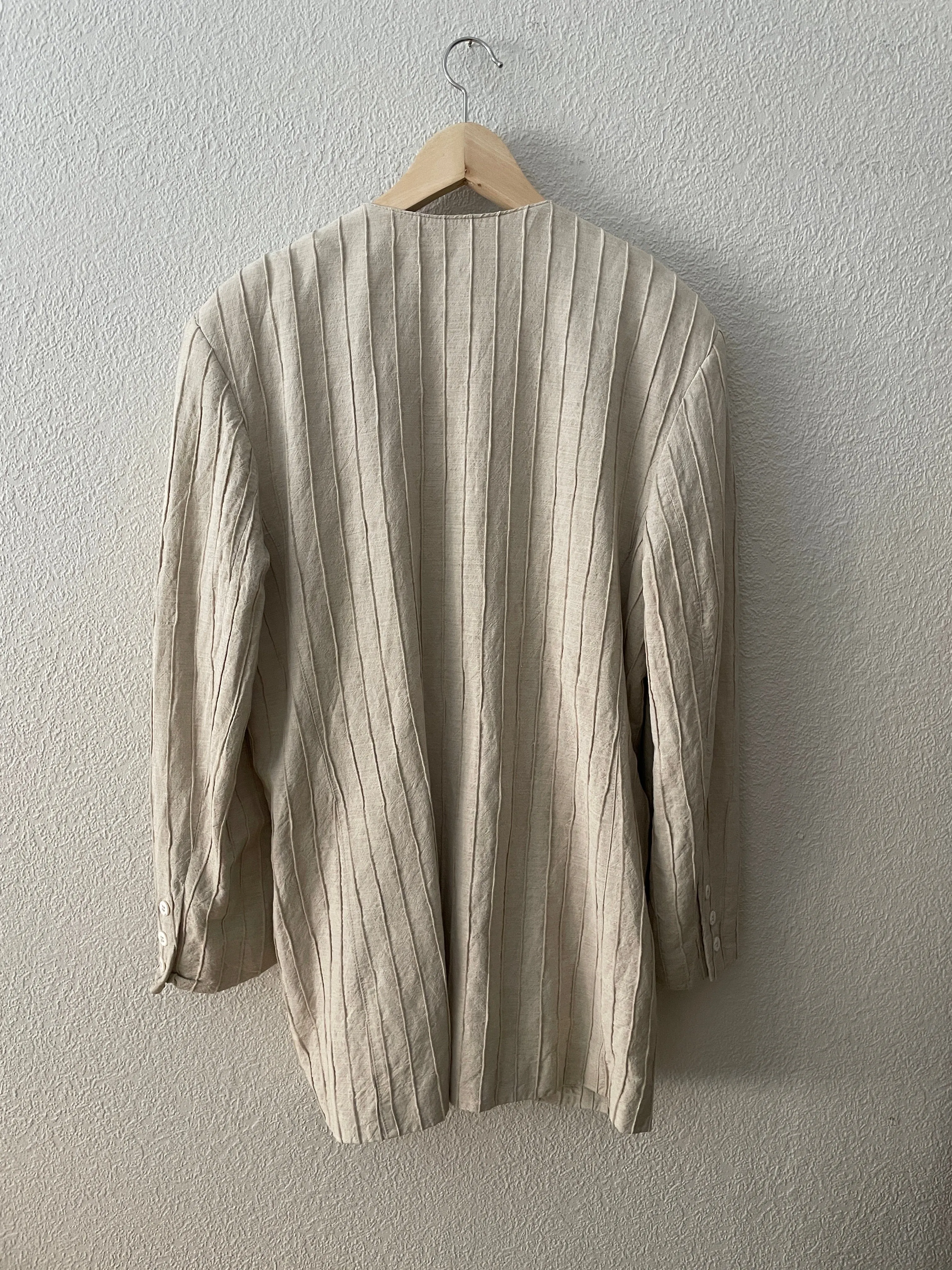 Vintage Cotton-Linen Blend Blazer