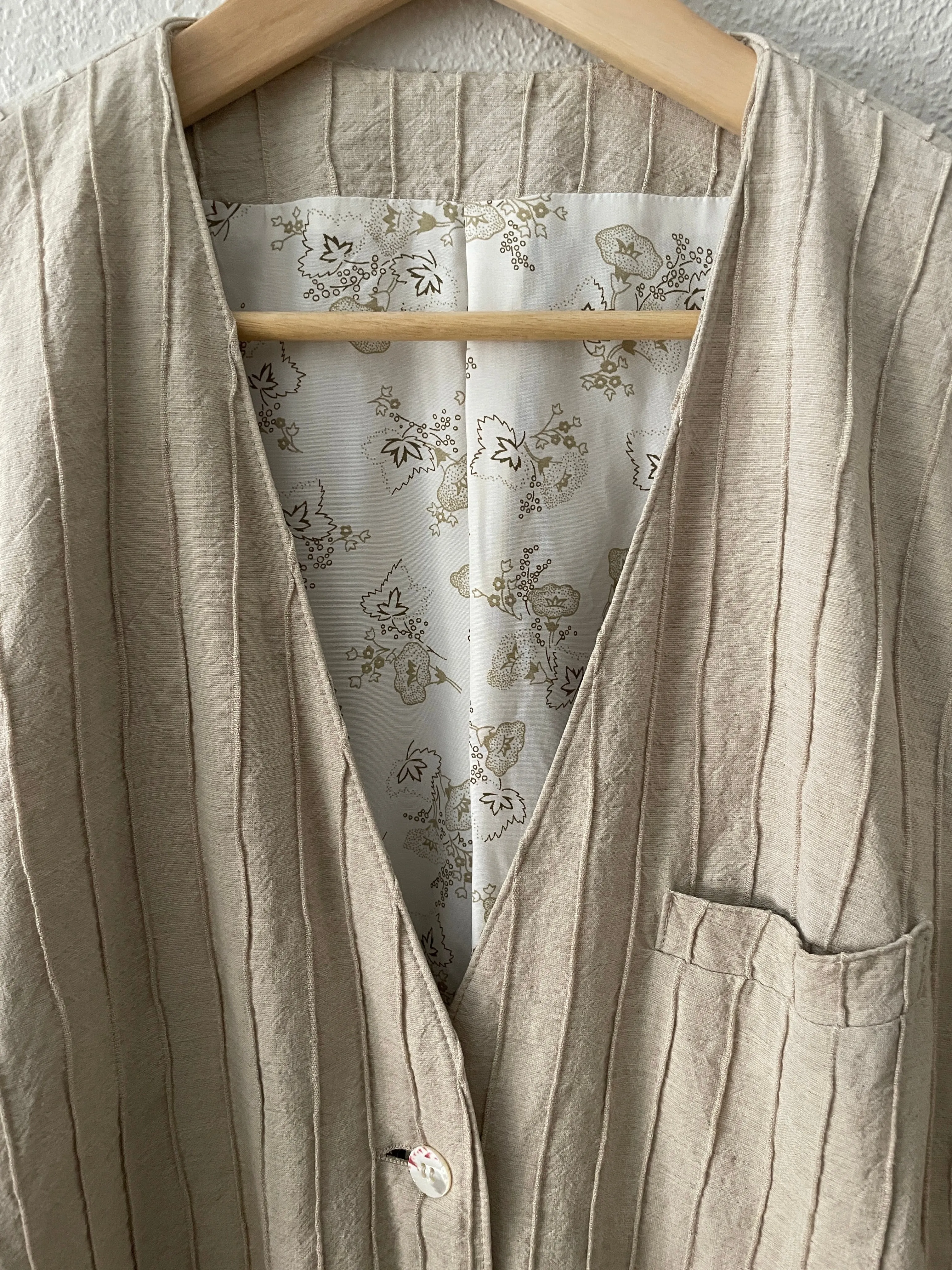 Vintage Cotton-Linen Blend Blazer