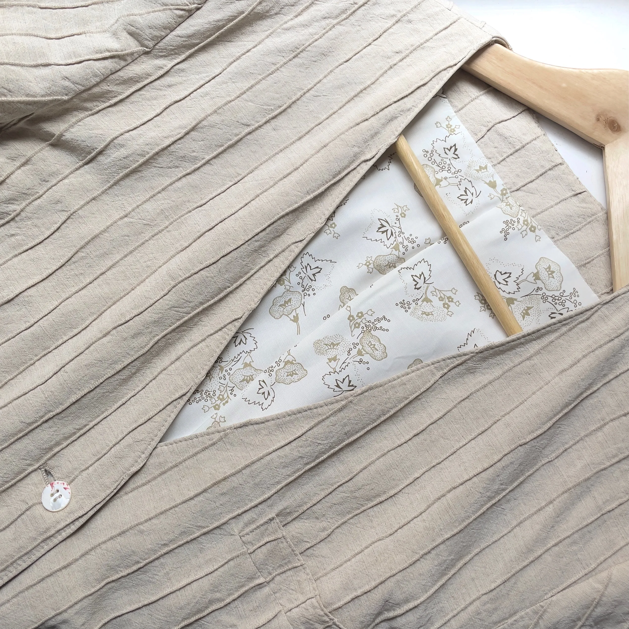 Vintage Cotton-Linen Blend Blazer