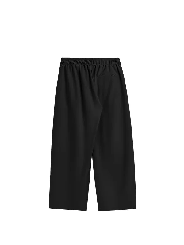 Wide Leg Trousers in Black Color
