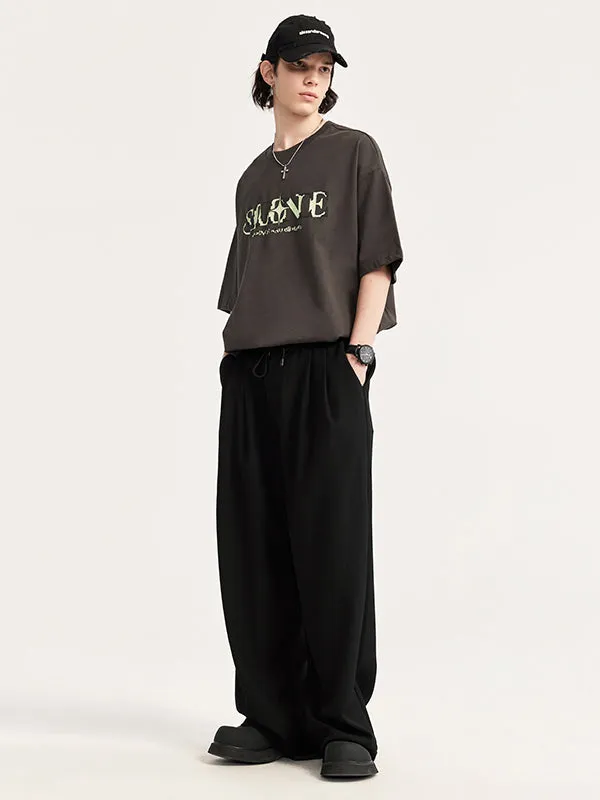 Wide Leg Trousers in Black Color