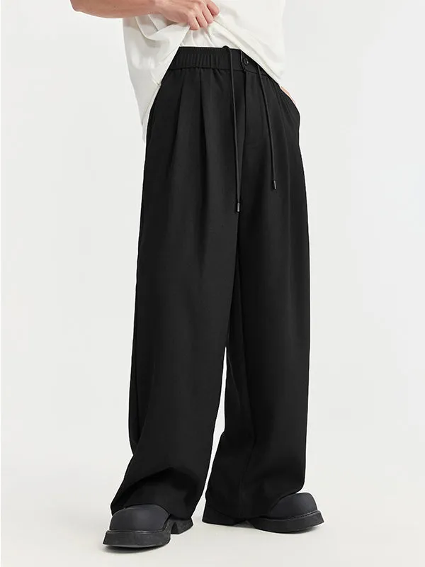 Wide Leg Trousers in Black Color