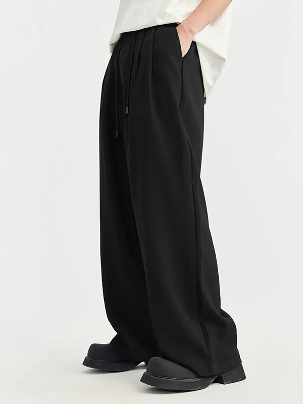 Wide Leg Trousers in Black Color
