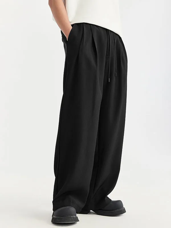 Wide Leg Trousers in Black Color