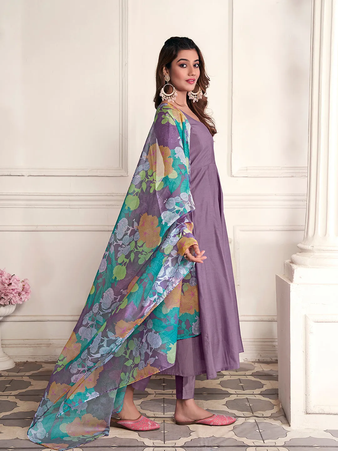 Women Empire Kurta with Trousers & With Dupatta