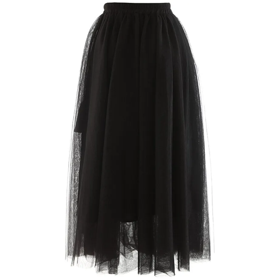 Women's Apricot Mesh Skirt