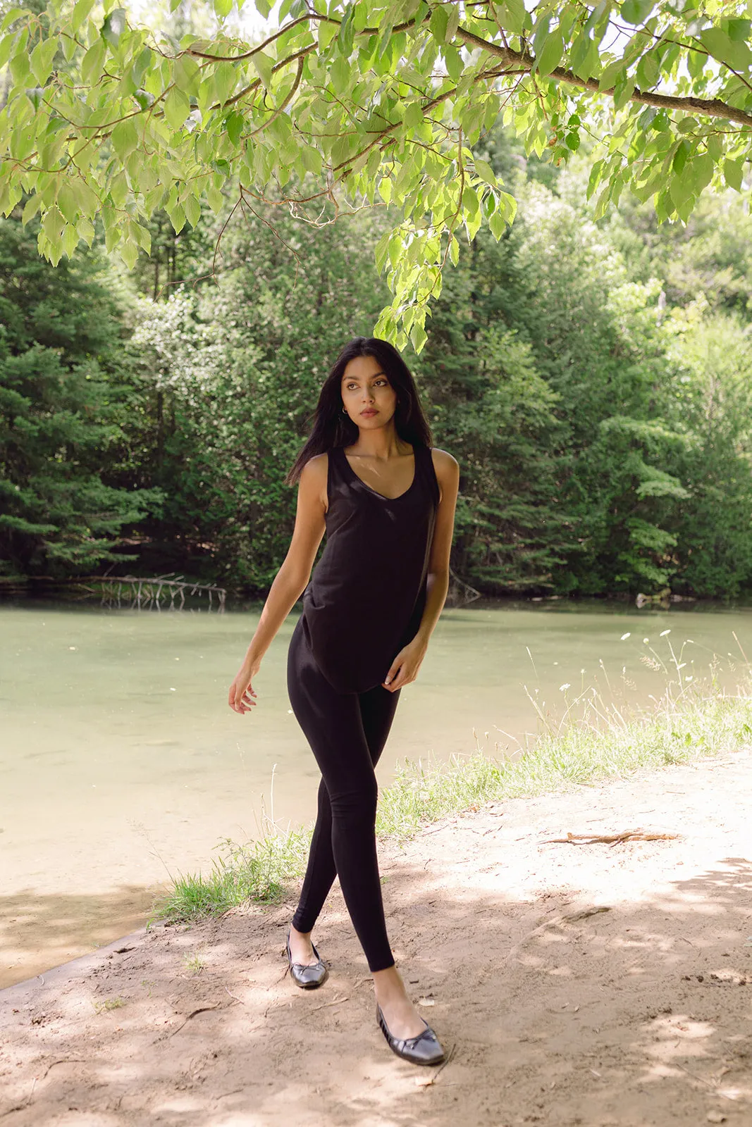 Women's Black Bamboo Leggings