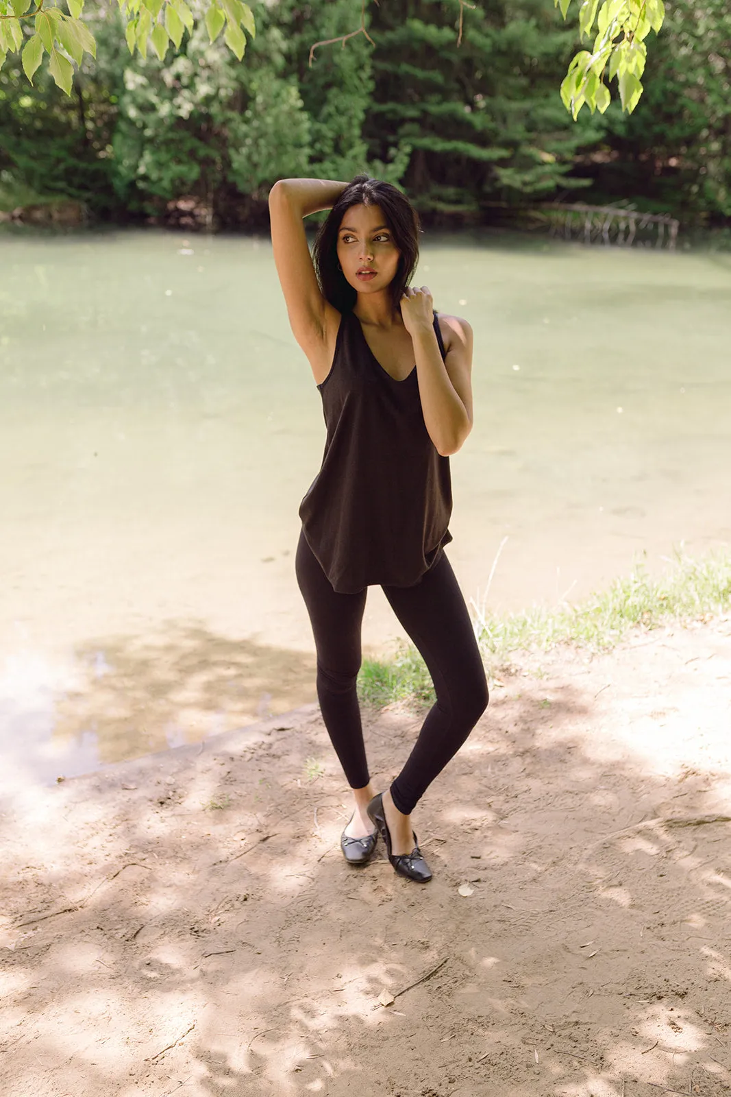 Women's Black Bamboo Leggings