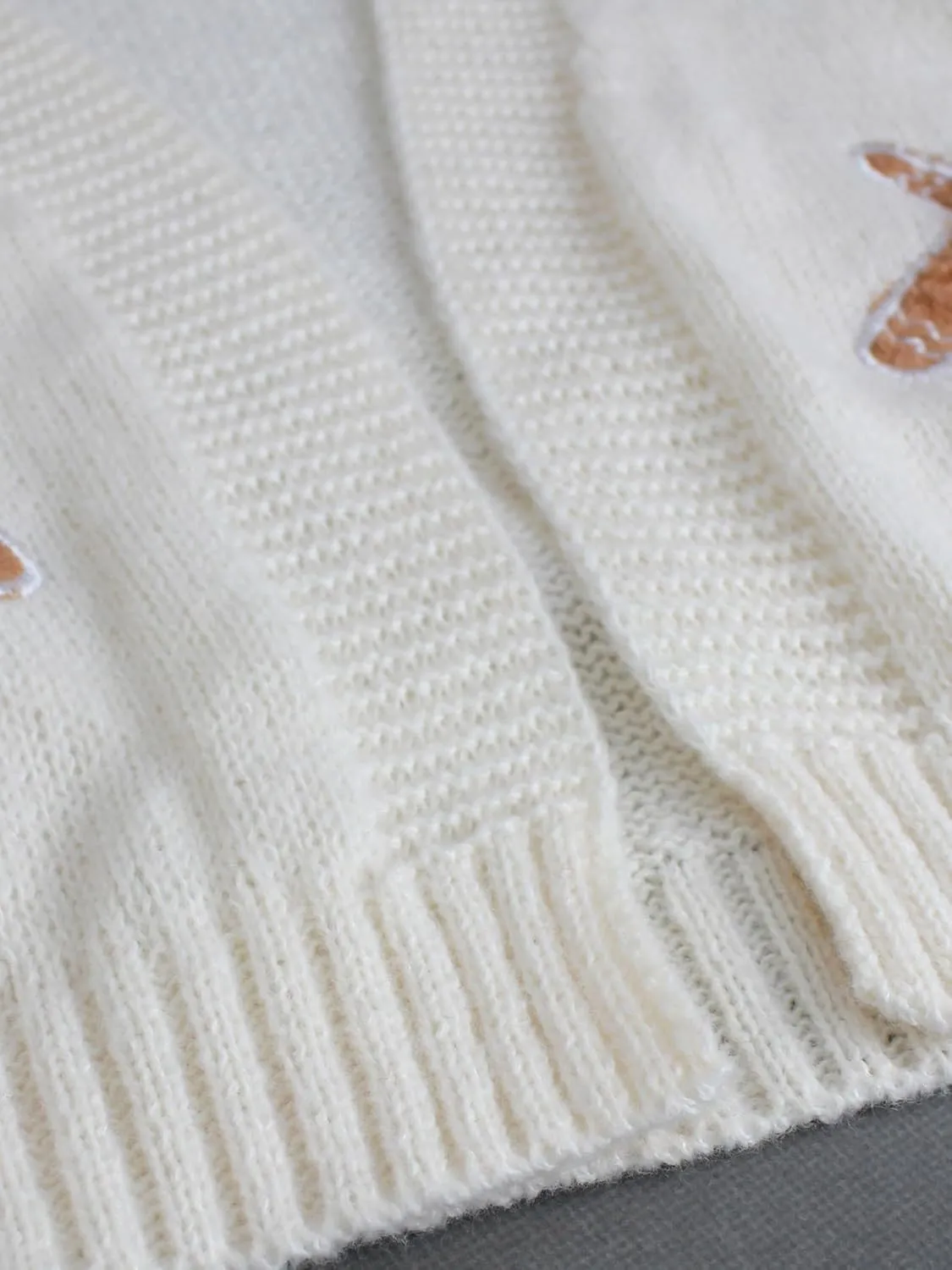 Women's Christmas Gingerbread Man Cardigan Sweater