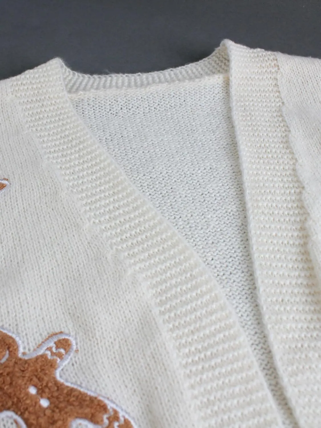 Women's Christmas Gingerbread Man Cardigan Sweater
